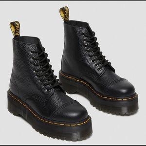 Sinclair Milled Nappa leather platform boots